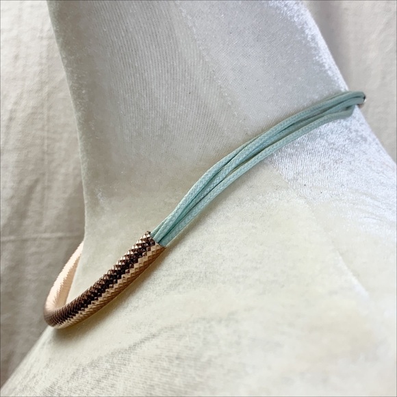 St. Thomas Multi Strand Rose gold Bar Necklace - Picture 2 of 5